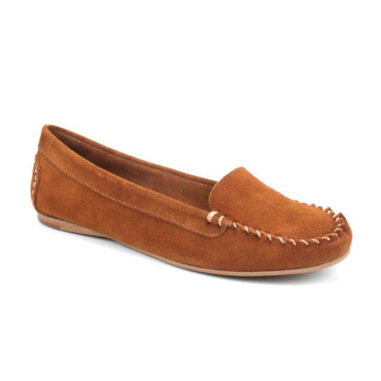 Mocassim Emporionaka Camurça Feminino - Caramelo