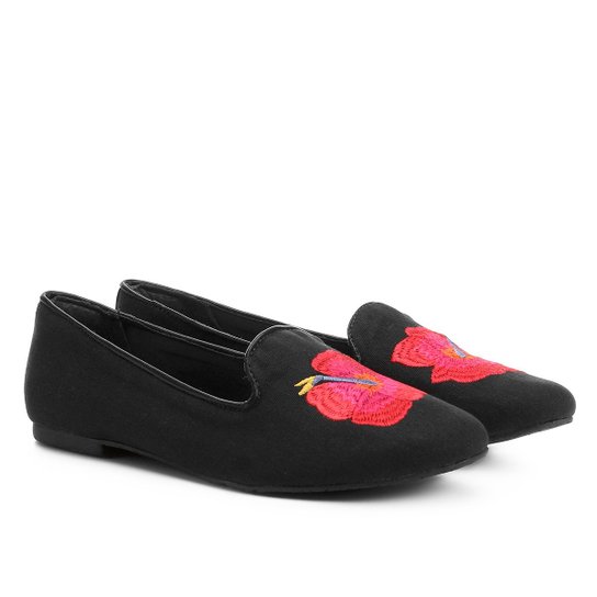 Mocassim Shoestock Slipper Tropical Feminino - Preto