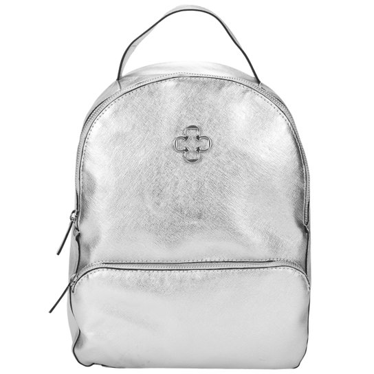 Mochila Capodarte Bolso Frontal Logo - Prata