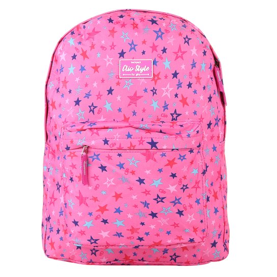 Mochila Clio Estampa Estrelas Feminina - Rosa
