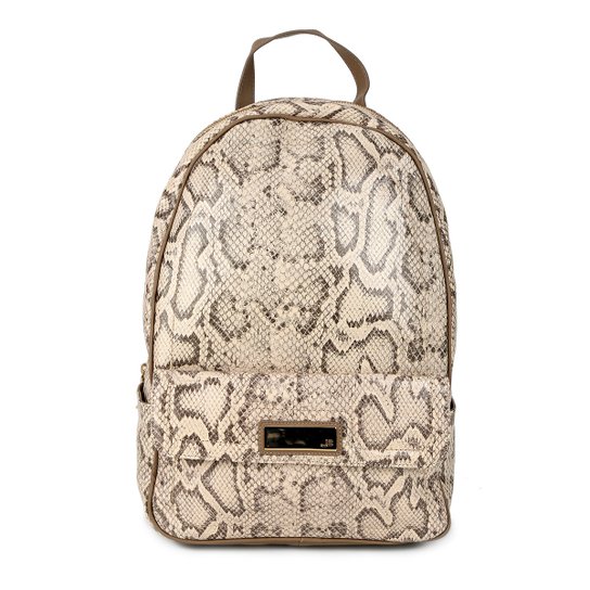 Mochila Couro Jorge Bischoff Cobra Feminina - Off White