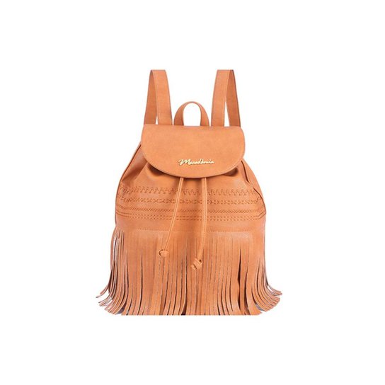 Mochila Franjas Macadâmia Feminina - Caramelo