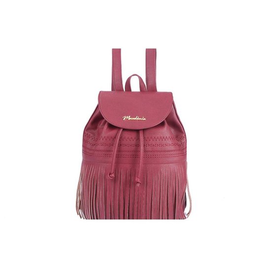 Mochila Franjas Macadâmia Feminina - Vinho