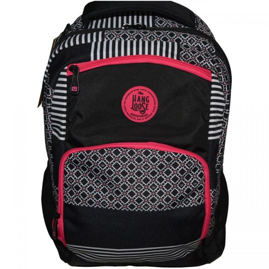 Mochila Hang Loose HL1155 - Preto+Branco