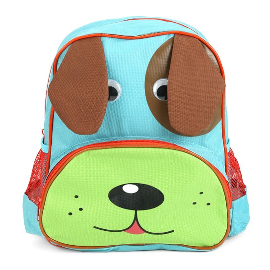 Mochila Luxcel Up For You Cachorro - Azul+Verde