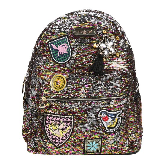 Mochila Nicole Lee Patchs Feminina - Colorido