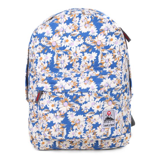 Mochila Republic Vix Canvas Floral - Azul
