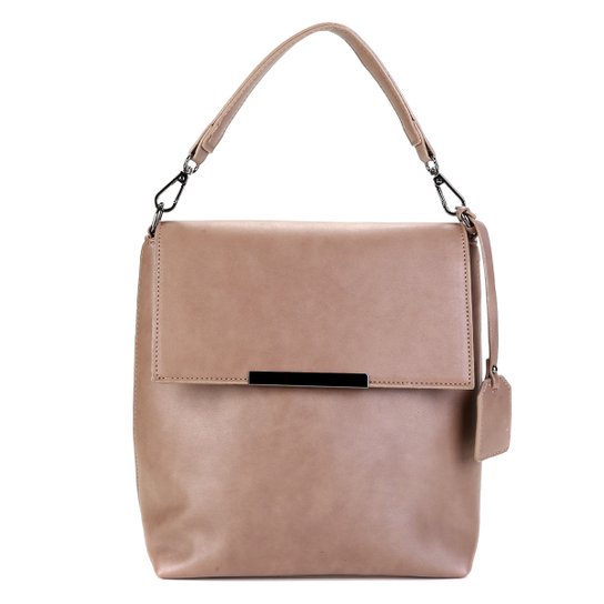 Mochila Shoestock Snap Flap Feminina - Bege