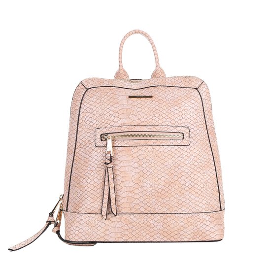Mochila WJ Croco Feminina - Bege