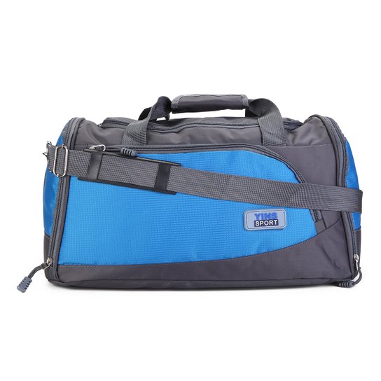 Mochila Yins brasil Academia Compart Tenis - Cinza+Azul