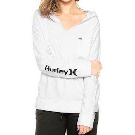 Moletom Canguru Seaside Hurley Feminino - Branco