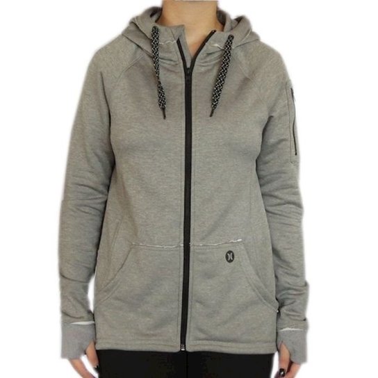 Moletom Dri Fit Hurley Feminino - Cinza