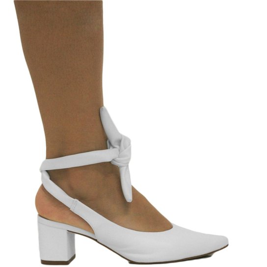 Mule Liszy Amarração Feminino - Branco