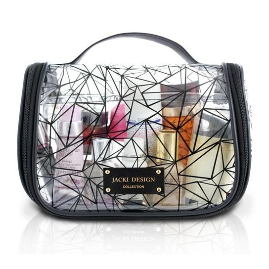 Necessaire Jack Design Rocambole Transparente - Preto