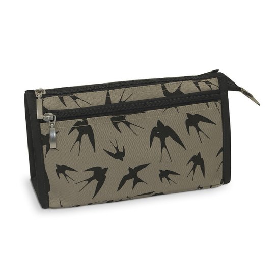 Necessaire LS Bolsas com bolso frontal - Bege