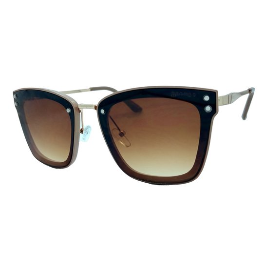 Óculos De Sol Fashion Acetato Metal Garnet Feminino - Dourado
