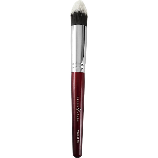 Pincel Profissional Cônico Klass Vough Impact Line IP-02 com Cerdas Sintéticas - Vinho+Prata