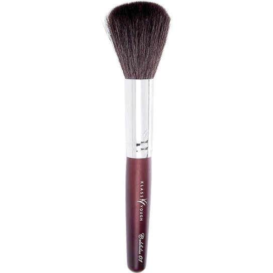 Pincel Profissional para Pó Klass Vough Celebrities Line CL-01 com Cerdas Naturais - Vinho+Prata