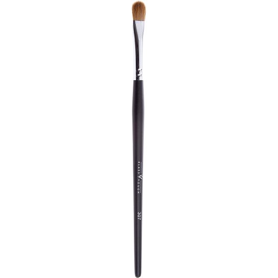 Pincel Profissional para Sombra Klass Vough Black Line 307 com Cerdas Naturais - Preto+Prata