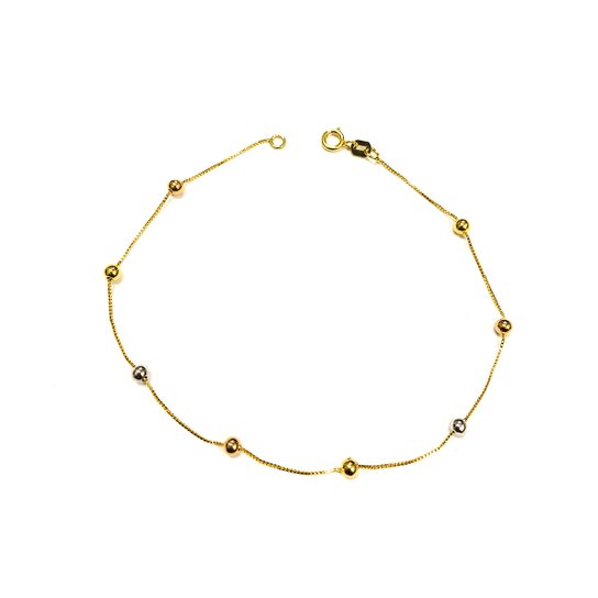 Pulseira Tricolor de Ouro - Dourado