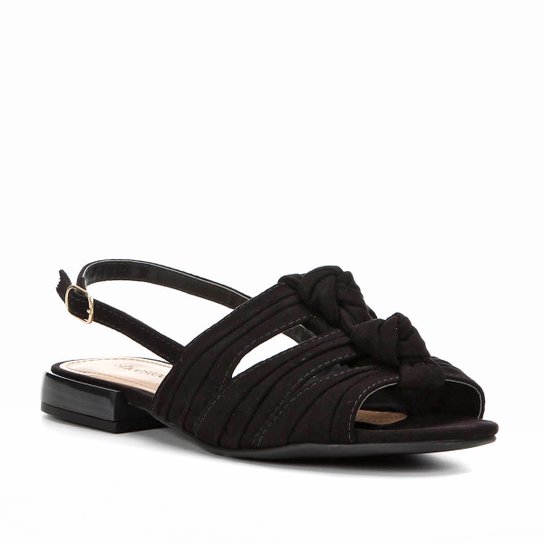 Rasteira Shoestock Nó Duplo - Preto