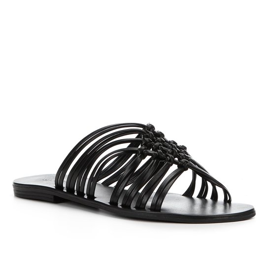 Rasteira Shoestock Slide Handmade - Preto
