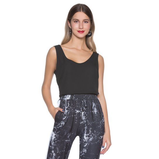 Regata Amaro Chiffon Essential - Preto