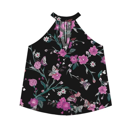 Regata Chiffon Endless - Preto