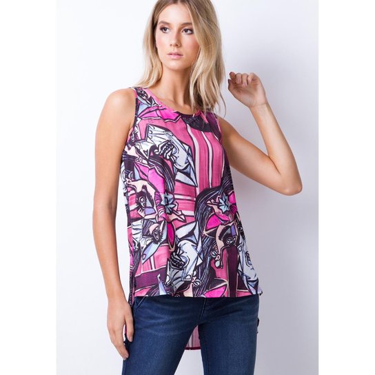 Regata Mullet Estampada - Lança Perfume - Rosa