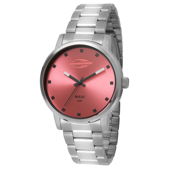 Relógio Analógico Mormaii Mo2035Ft-3T Feminino - Prata+Rosa
