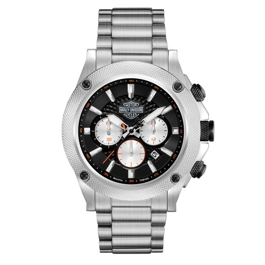 Relógio Bulova Analógico Harley Davidson WH30386T Masculino - Prata+Preto