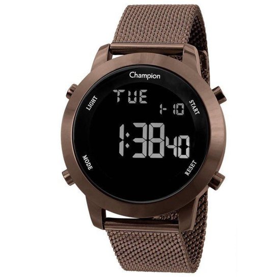 Relógio Champion Digital ch40062r Feminino - Marrom