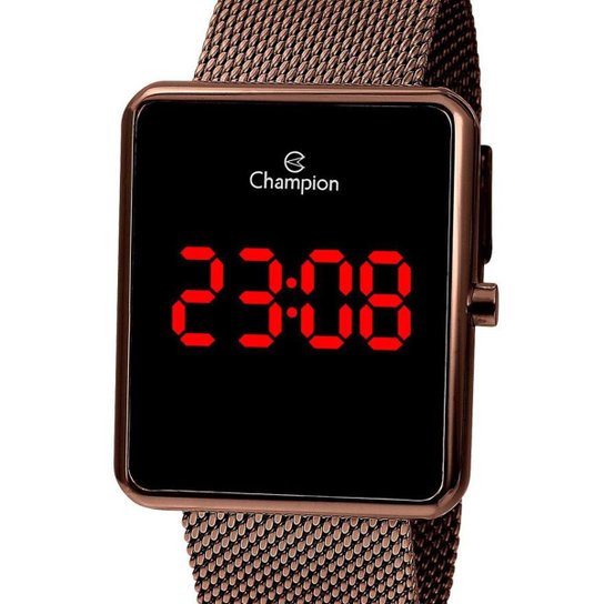 Relógio Champion Digital ch40080r Feminino - Marrom