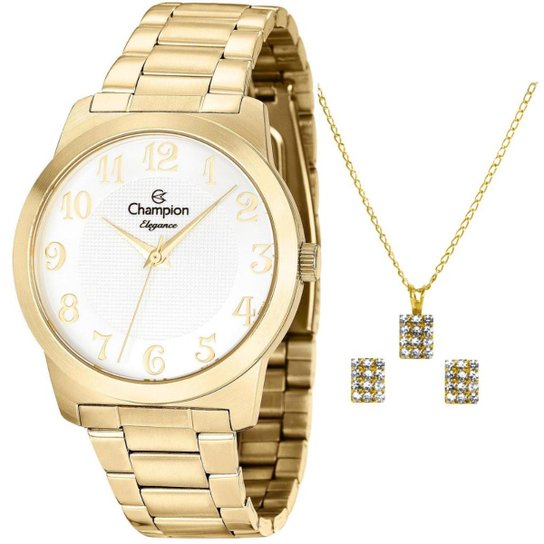 RELÓGIO CHAMPION FEMININO CN26386W - Dourado