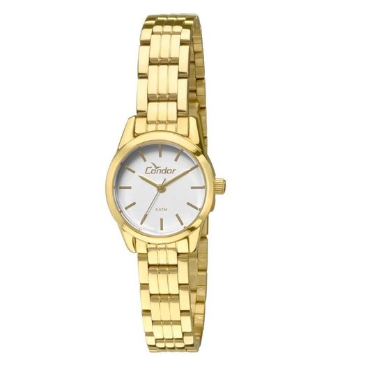 Relógio Condor Eterna Mini - Dourado+Branco