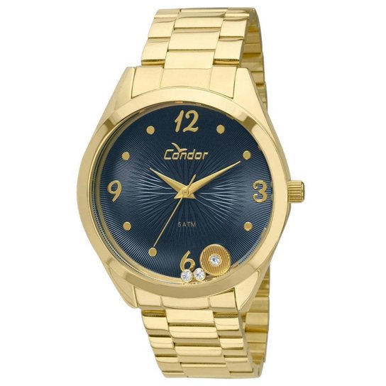 Relógio Condor Feminino Illusion - Dourado+Azul