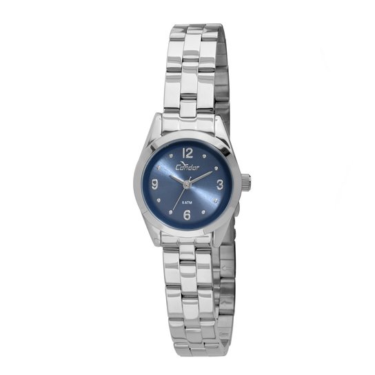 Relógio Condor Mini - Prata+Azul