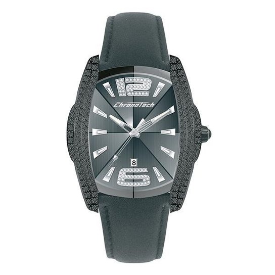 Relógio De Pulso Chronotech Prisma Deluxe - Aço - Prata