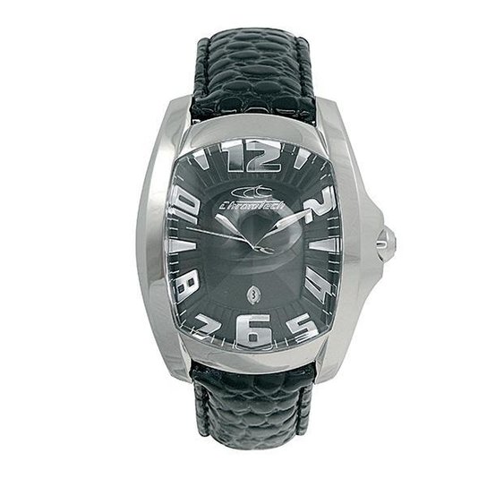 Relógio De Pulso Chronotech Prisma Reloaded - Aço - Prata+Preto