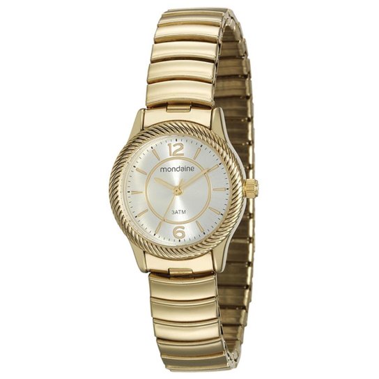 Relógio Feminino Mondaine 53541LPMVDE1 28mm Aço - Dourado