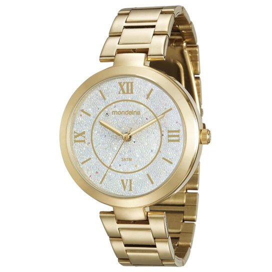 Relógio Feminino Mondaine 76615LPMVDE1 Pulseira Aço - Dourado