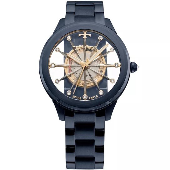 Relógio Feminino Technos Elegance F03101AD/4W Aço - Azul