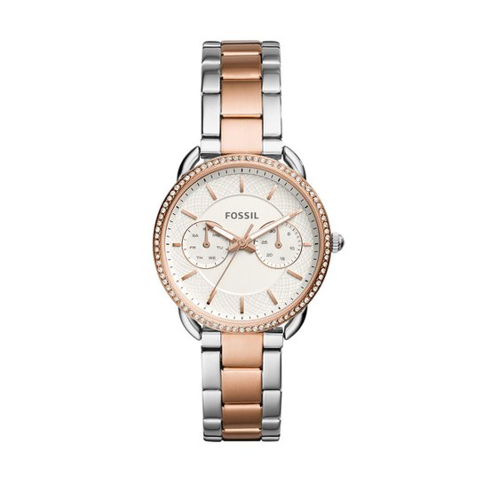 Relógio Fossil Feminino Tailor Bicolor - ES4396/1KN ES4396/1KN - Bronze+Prata