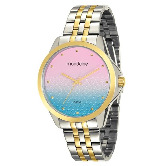 Relógio Mondaine Feminino - Prata+Dourado