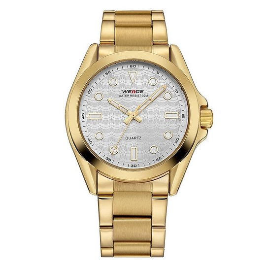Relógio Weide Analógico WH802 Dourado e Prata - Dourado