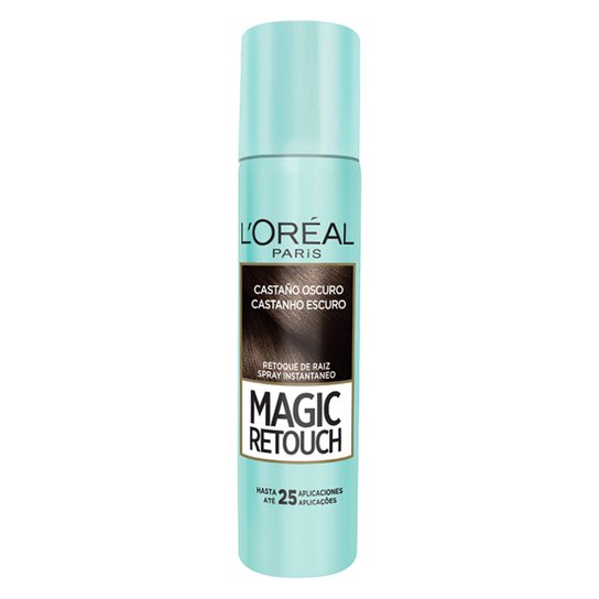 Retoque de Raiz L'Oréal Paris Magic Retouch Spray Instantâneo Castanho Escuro 75ml - Incolor