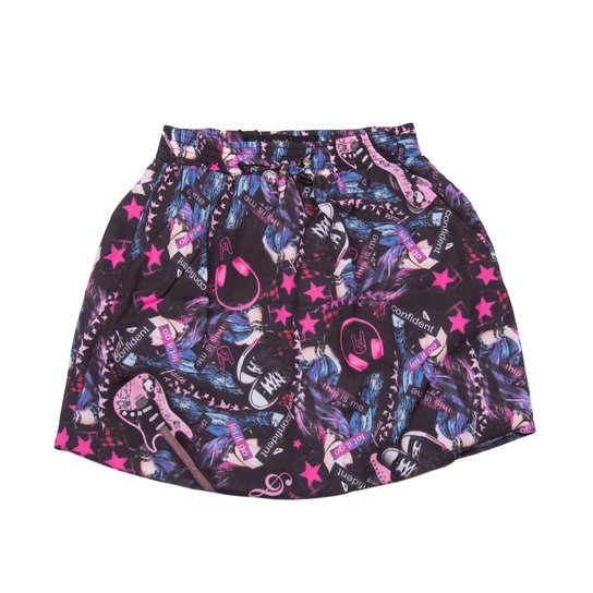 Saia Bobbylulu Sport - Preto+Rosa