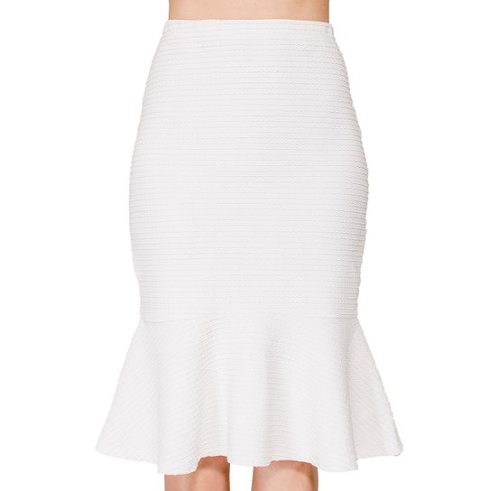 Saia Midi Sino Colcci - Off White