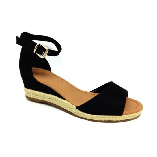 Sandália Bebecê Anabela Feminino - Preto