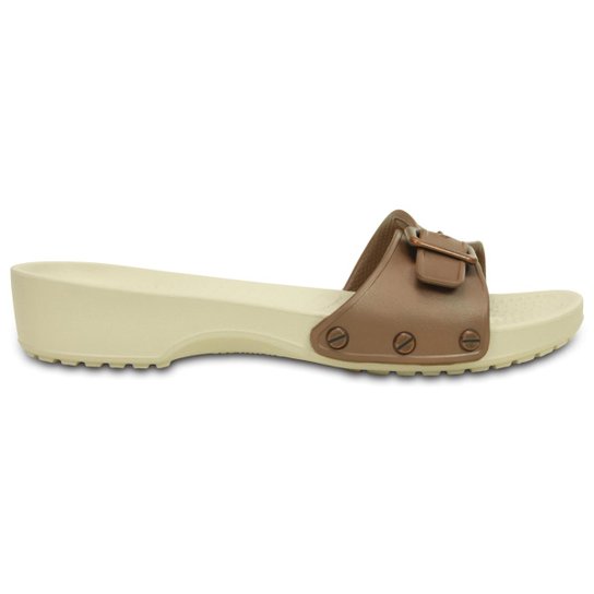 Sandália Crocs Sarah Sandal Feminina - Bege+Marrom